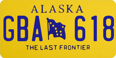 AK license plate GBA618