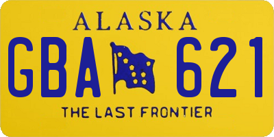 AK license plate GBA621