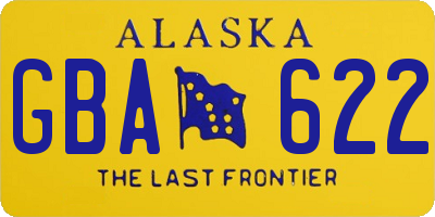 AK license plate GBA622