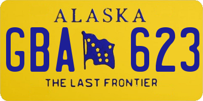 AK license plate GBA623