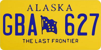 AK license plate GBA627