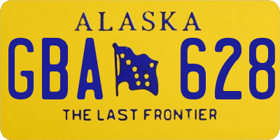 AK license plate GBA628