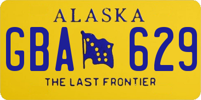 AK license plate GBA629