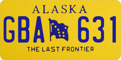 AK license plate GBA631