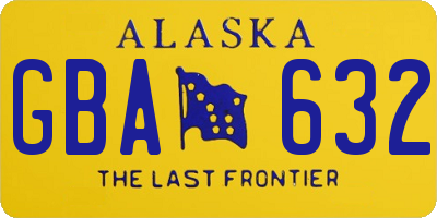 AK license plate GBA632