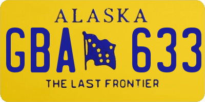 AK license plate GBA633
