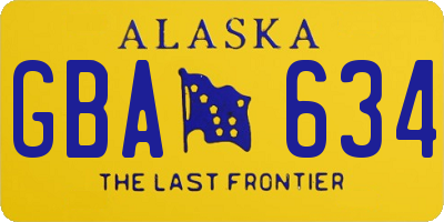 AK license plate GBA634