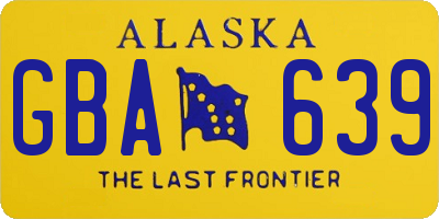 AK license plate GBA639
