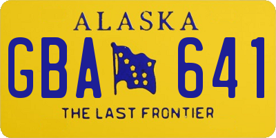 AK license plate GBA641