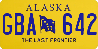 AK license plate GBA642