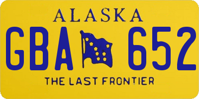 AK license plate GBA652