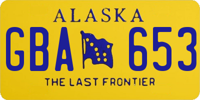 AK license plate GBA653