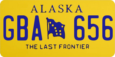AK license plate GBA656