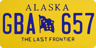 AK license plate GBA657
