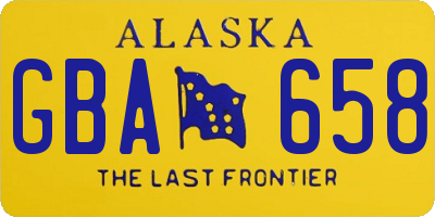 AK license plate GBA658