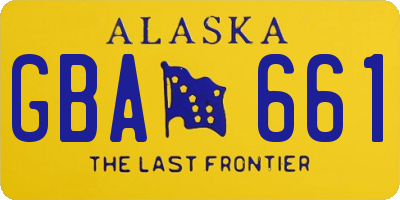 AK license plate GBA661