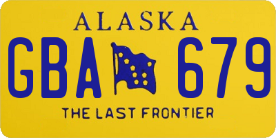 AK license plate GBA679