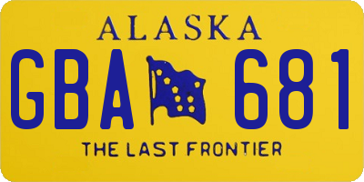 AK license plate GBA681