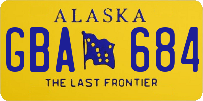 AK license plate GBA684
