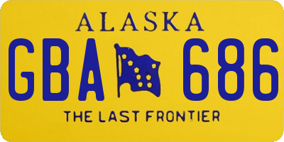 AK license plate GBA686
