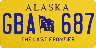 AK license plate GBA687