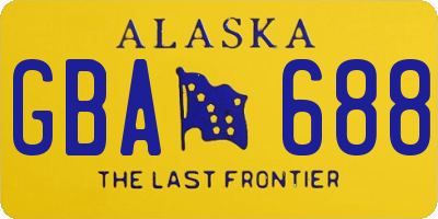 AK license plate GBA688