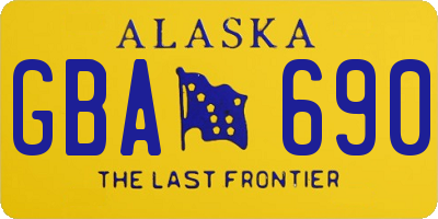 AK license plate GBA690