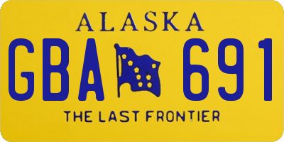 AK license plate GBA691