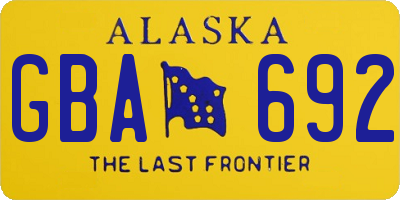 AK license plate GBA692