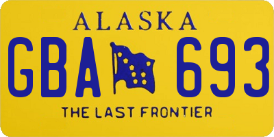AK license plate GBA693