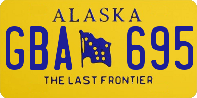 AK license plate GBA695