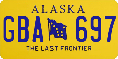 AK license plate GBA697