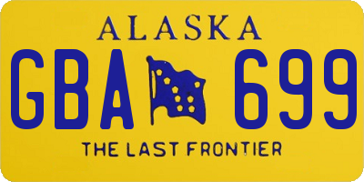 AK license plate GBA699