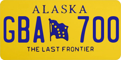 AK license plate GBA700