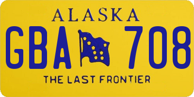 AK license plate GBA708