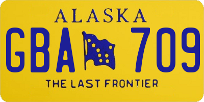AK license plate GBA709