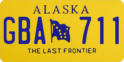 AK license plate GBA711