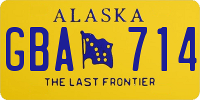 AK license plate GBA714