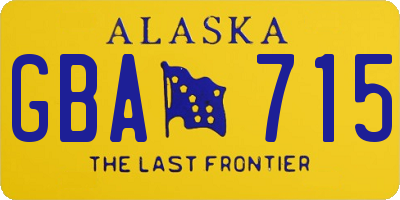 AK license plate GBA715