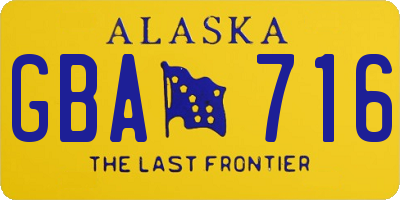 AK license plate GBA716