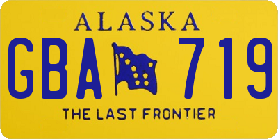 AK license plate GBA719
