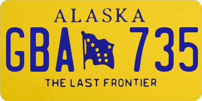 AK license plate GBA735