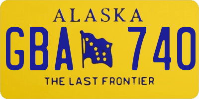 AK license plate GBA740
