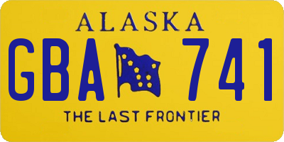 AK license plate GBA741