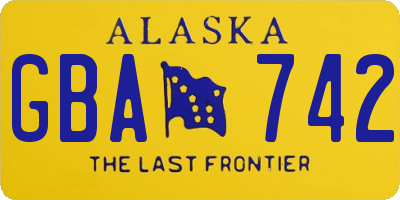 AK license plate GBA742