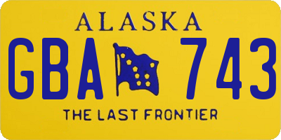 AK license plate GBA743
