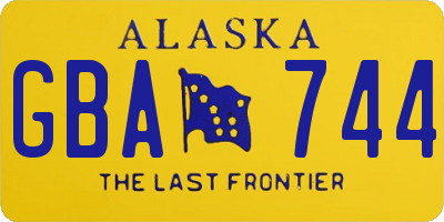 AK license plate GBA744