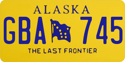 AK license plate GBA745