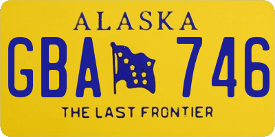 AK license plate GBA746