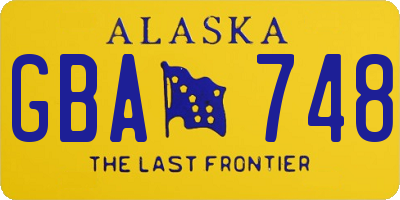 AK license plate GBA748